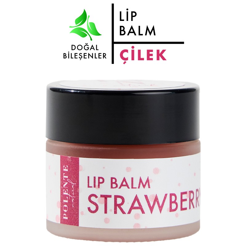 Polente Natural Çilekli Lip Balm - Nemlendirici Dudak Kremi (10 ml)