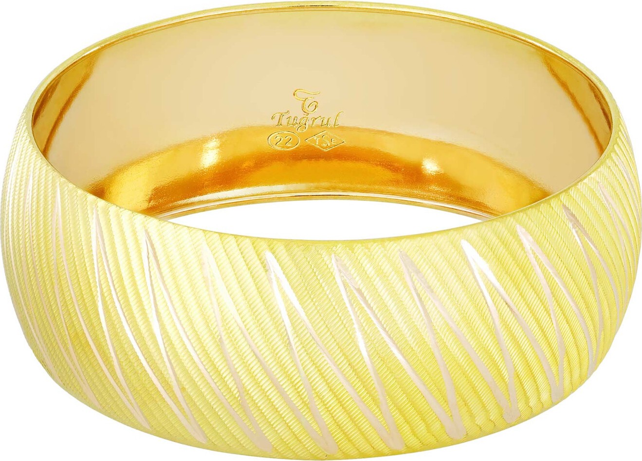 T51 Tuğrul Altın 25 Gr(Gram) 25 mm 22 Ayar Işçiliksiz Bilezik TBC0025-1