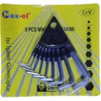 Max-el 1,5 mm-8 mm Arası 9 Parça Mini Alyan Seti Demir Malzemeden Türkiye Menşeli