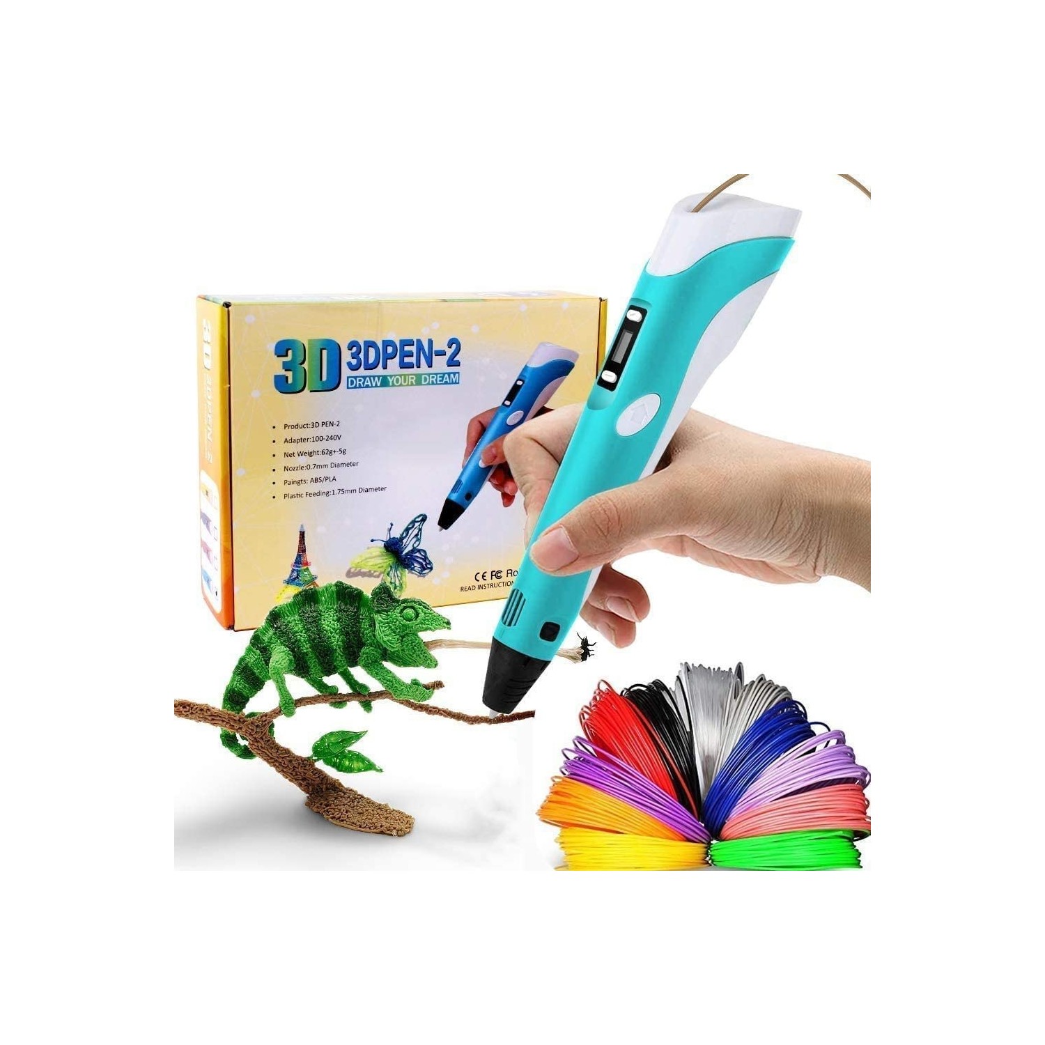 pembe-renk-3d-pen-kalem-yaz-c-ve-70-metre-pla-filament-10-fiyat