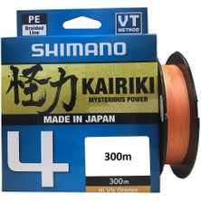 SHIMANO Kairiki 4 Kat Hi Vis Orange 300 mt Ip Misina