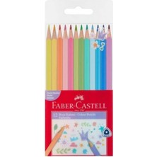 Faber-Castell Pastel Renkler Üçgen Boya Kalemi 12'li