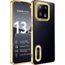 Xiaomi Mi 13 Pro 5G Kılıf Kamera Lens Korumalı Logo Gösteren Parlak Kenarlı Kapak (Omega)