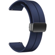 Huawei Gt2 42MM (20MM) Silikon Kordon Metal Toka Tasarım (Krd-84)