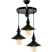 Dede Üçlü Pera Sarkıt Avize Japon Şapkalı