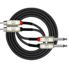 Kirlin 3mt 2x 1/4'' - 2x Rca Patch Kablo AP403PR3MBK