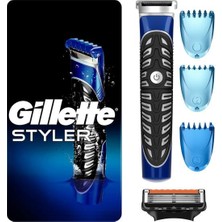 Gillette Fusion Styler 4'ü 1 Arada Hassas Vücut Tüyü ve Sakal Düzeltici Tıraş Makinesi ve Kenar Düzeltici