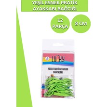 Dopar Lucky Yassı Esnek Pratik Elastik Ayakkabı Bağcık 1 Çift 12 Parça