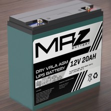 Maz Akü 12 Volt 20 Amper (Ah) Kuru Agm Vrla Akü (Yeni Üretim)