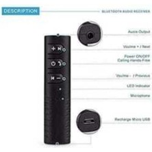 Bluetooth Aux Kiti Araç Kiti 3,5 mm Aux Ses Bluetooth Adaptör