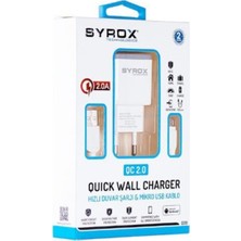Syrox Hızlı Şarj Cihazı 2.0A - Yeni SYX-Q20