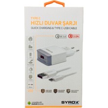 / Syrox Type-C Q32 3.0A Hızlı Şarj Cihazı