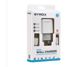 Syrox Amper Hızlı Şarj Aleti J47 Micro USB Girişli 2.6