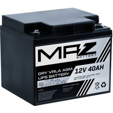 Maz Akü 12 Volt 40 Amper (Ah) Kuru Agm Vrla Akü (Yeni Üretim)