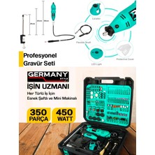 Germany Style 450 Watt Çift Makineli 350 Parça Devir Ayarlı Gravür Makinesi Esnek Şaftlı