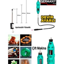 Germany Style 450 Watt Çift Makineli 350 Parça Devir Ayarlı Gravür Makinesi Esnek Şaftlı