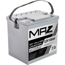 Maz Akü 12 Volt 55 Amper (Ah) Kuru Agm Vrla Akü (Yeni Üretim)