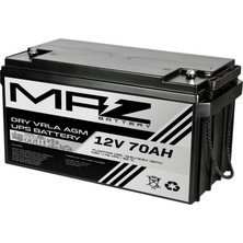 Maz Akü 12 Volt 70 Amper (Ah) Kuru Agm Vrla Akü (Yeni Üretim)