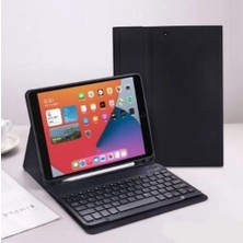 CoverCenter Aksesuar Dünyası Ipad 7.nesil 8.nesil 9.nesil 10.2 Uyumlu Bluetooth Özellikli Kalem Bölmeli Klavyeli Tablet Kılıfı