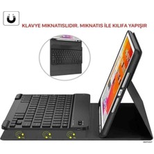 CoverCenter Aksesuar Dünyası Apple iPad Air 3 10.5 A2152 A2123 2154 Klavyeli Bluetooth Özellikli Tablet Kılıf