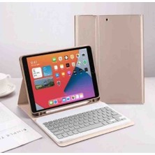 CoverCenter Aksesuar Dünyası Apple iPad 10. Nesil 10.9 A2696 A2757 A2777 Uyumlu  Bluetooth Özellikli Kalem Bölmeli Klavyeli Tablet Kılıfı