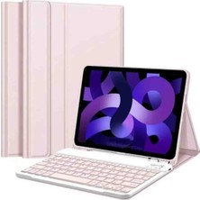 CoverCenter Aksesuar Dünyası Apple iPad 10. Nesil 10.9 A2696 A2757 A2777 Uyumlu  Bluetooth Özellikli Kalem Bölmeli Klavyeli Tablet Kılıfı