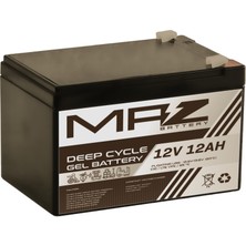 Maz Akü 12 Volt 12 Amper (Ah) Deep Cycle Jel Akü (Yeni Üretim)