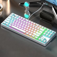 Jingyi X87 Mini Oyun Klavyesi Rgb 87 Tuşlu Kablolu Klavye Çalışırken Değiştirilebilir Pbt Klavye Tuş Contası Bilgisayar Pc Dizüstü Bilgisayar Için 11 Işık Efekti (Yurt Dışından)