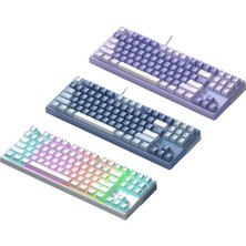 Jingyi X87 Mini Oyun Klavyesi Rgb 87 Tuşlu Kablolu Klavye Çalışırken Değiştirilebilir Pbt Klavye Tuş Contası Bilgisayar Pc Dizüstü Bilgisayar Için 11 Işık Efekti (Yurt Dışından)