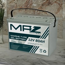 Maz Akü 12 Volt 80 Amper (Ah) Marine Jel VRLA Akü (Yeni Üretim)