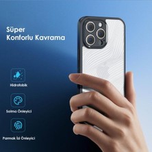 Coofbe Premium Kamera Korumalı Buz Desenli Sert Pc-Tpu iPhone 13 Pro Kılıf Parmak Izi Bırakmaz Hidrofobik