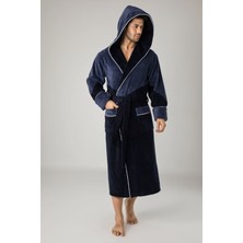 Nuşa Nışa Çift Renk Bambo Cotton Erkek Bornozu