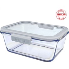 Neoflam Fika Glace Cam Saklama Kabı Gri 1900 ml