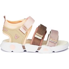 Vicco Gorbi Sandalet Kız Çocuklar İçin Rahat Kullanım 23 Numara Pudra Renkli