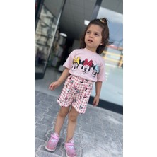 Orca Kids Fashion Pembe Minnie Şortlu Takım