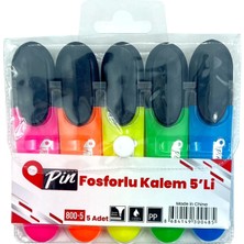 Pin Fosforlu 800 5 Kalem Renk Set Blisterli