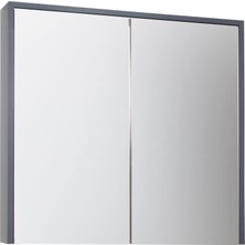Sözcan Group Aras Aynalı Üst Dolap Antrasit Atlantik Çam 80X75X15 cm