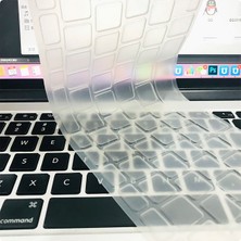 Cep Case Apple Macbook 16' Touch Bar A2141 Klavye Koruyucu Türkçe Q Klavye Buzlu Şeffaf Silikon Ped Macpad