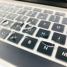 Cep Case Apple Macbook 16' Touch Bar A2141 Klavye Koruyucu Türkçe Q Klavye Buzlu Şeffaf Silikon Ped Macpad