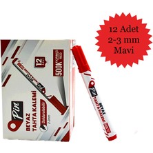 Pin Doldurulabilir Beyaz Tahta Kalemi 500 Kırmızı 12 Adet