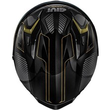 Gıvı 50.9 Ennıgma Mat Siyah-Tıtanıum-Gold Kask(Sarı Cam+Şeffaf Cam+Pinlock)