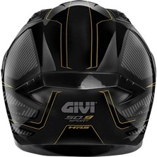 Gıvı 50.9 Ennıgma Mat Siyah-Tıtanıum-Gold Kask(Sarı Cam+Şeffaf Cam+Pinlock)