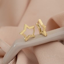 Dkmn Silver Yıldız Şekilli Gümüş Halka Küpe