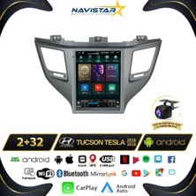 Navistar Hyundai Tucson Tesla 2016-2018 Model 2gb + 32GB Kablosuz Carplay