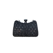 Fest Kadın Siyah Taşlı Abiye Clutch Portföy Çanta
