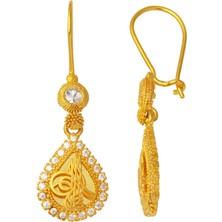 Bilezikci Sallantılı Osmanlı Tuğralı Altın Küpe