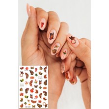 BP Tattoo Autumn Renkli Kelebek Figürleri Nail Sticker - Tırnak Dövme