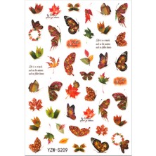 BP Tattoo Autumn Renkli Kelebek Figürleri Nail Sticker - Tırnak Dövme