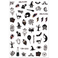 BP Tattoo Halloween Cadılar Bayramı Tırnak Dövmesi - Nail Art Sticker