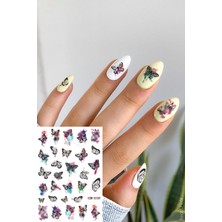 BP Tattoo Kelebek Nail Art Sticker Tırnak Dövmesi